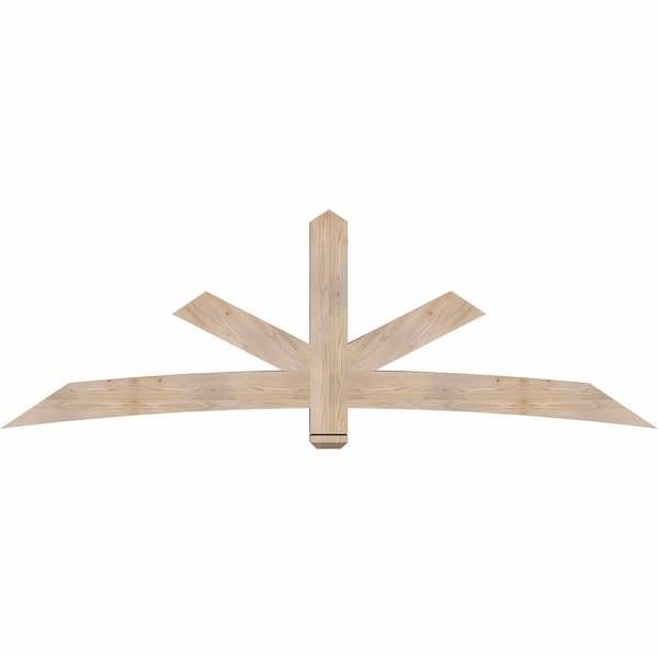 Ekena Millwork Alberta Smooth Timber Gable Bracket, Douglas Fir, 96"W x 32"H x 5 1/2"D x 5 1/2"F, 8/12 Pitch GBW096X32X0606ALB00SDF - main